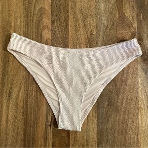 H&M Ivory Ribbed Bikini Bottom Sz 14